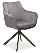 4 Krzesła Tapicerowane Obrotowe Azalia Velvet BLUVEL 14 Szare Nowe!