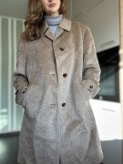 Futro naturalne lama włos vintage L męski płaszcz retro 