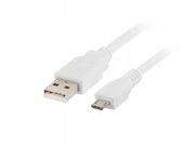 Lanberg Kabel USB 2.0 micro 1m biały CA-USBM-10CC-0010-W