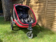 Hamax Outback Twin 2023 | Czerwona | Funkcja Spania | Stan BDB | Warszawa