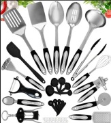 Zestaw przyborów kuchennych 25 elementów ze stali