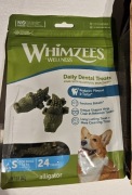 Gryzaki dentystyczne Whimzees Aligator S     dwadzieścia cztery sztuki