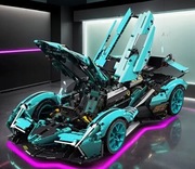 Samochod sportowy do skladania z klocków 