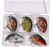 Zestaw woblerów PSTRĄG JAŹ KLEŃ OKOŃ mini 3cm 2g x5 sztuk pudełko