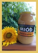 Polski Miód Wielokwiatowy sierpień 2024 duży słoik od rolnika