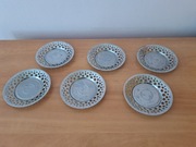 Stare metalowe podstawki pod szklanki vintage retro ażurowe