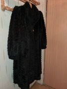 Futro damskie, czarne, długie, do sprzedania