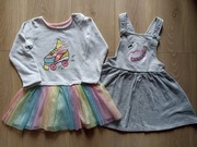 2 sukienki dla dziewczynki 98