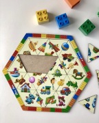Drewniane edukacyjne puzzle "Zabawki"