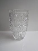 Wazon kryształowy wysoki szeroki bogaty unikatowy PRL