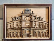 Obraz makieta - ręcznie wykonany z drewna