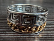 Pierścionek obrączka koloru złoto srebrnego