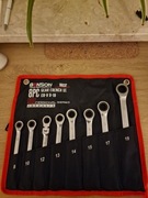 Komplet kluczy płasko-oczkowych z grzechotką