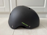 Fisher kask dziecięcy czarny r. S 48-54 cm na rolki hulajnogę deskorolkę