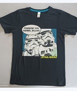 T-shirt czarny STAR WARS bawełna C&A r.146/152