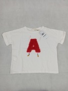 MANGO Koszulka z aksamitnym napisem r. 122 TANIO!