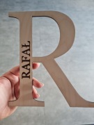 Literka Imię Dowolna Grawer Duża 