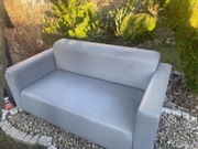 Sofa Ikea wygodna szara ze skajki 