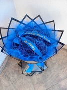 Bukiet róż ze wstążek. Wieczne róże. Dzień kobiet