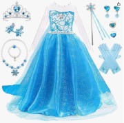 Sukienka Elsa 120 z koroną i akcesoriami
