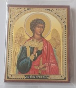 Ikona Prawosławna Anioł Stróż Anhieł Hranitiel z modlitwą.
