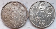 Belgia 2 x 500 franków  1980 powlekane srebrem #2
