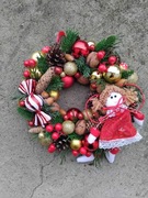 Wianek świąteczny bożonarodzeniowy sztuczny 