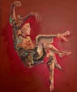 Duży obraz olejny na płótnie, 100x120 cm – autorstwa A. Holibroda