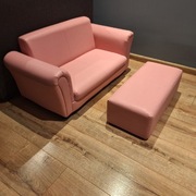 Pufa i podnóżek dla księżniczki 