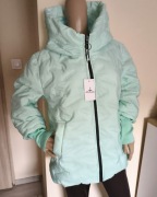 Kurtka damska pikowana ściągacze z kapturem wiosenna jesienna ocieplana