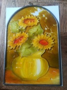 Słoneczniki - obrazek / witrażyk szkło