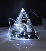 Orgonit ledy lampka ochrona turmalin obsydian 11cm x 9cm