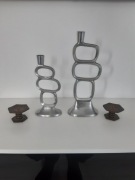 4 Świeczniki PRL, w stylu MATTHEW HILTONA