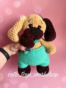 Piesek amigurumi maskotka szydełkowa