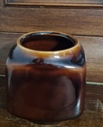 Porcelitowy duży  pojemnik bez pokrywki z lat 70-tych- Pruszków