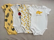 Body z krótkim rękawkiem zestaw 4 sztuki rozm. 86. 