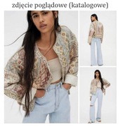 Pull&Bear kufajka kurtka pikowana boho/etno lekko ocieplana r. L