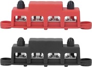 Blok rozdzielczy zasilania 48V 250A 4x M8 DC czerwony czarny