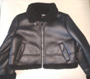 ZARA czarny KOŻUSZEK kożuch OVERSIZE rozmiar UNIWERSALNY M 38 L 40 XL 42