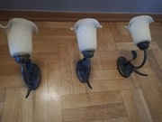 Stary, ale sprawny żyrandol + 3 kinkiety