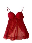 Czerwony top tunika tiulowa gorset coquette lolita opium drain cyber