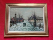 Stary obraz na płótnie Paul Kastrup