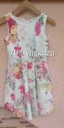 Sukienka w kwiaty next wiskoza 146 lato bal wesele kwiatki