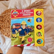 Strażak Sam z drogi straż pożarna jedzie książeczka z dźwiękami labirynty