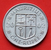 1  Rupia   2002  r  -   Mauritius     stan okołomenniczy  !!!