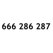 ZŁOTY NUMER 666 286 287