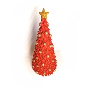 Choinka z makaronu czerwona 28 cm ozdoba świąteczna stroik handmade figurka