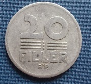 Moneta Węgry 20 fillerów 1967