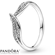 Pandora Lśniący pierścionek z listkami S925 PL-14