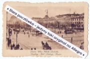 LWÓW LWIW LEMBERG Ulica Karola Ludwika, tramwaj i dorożki sepia 1917